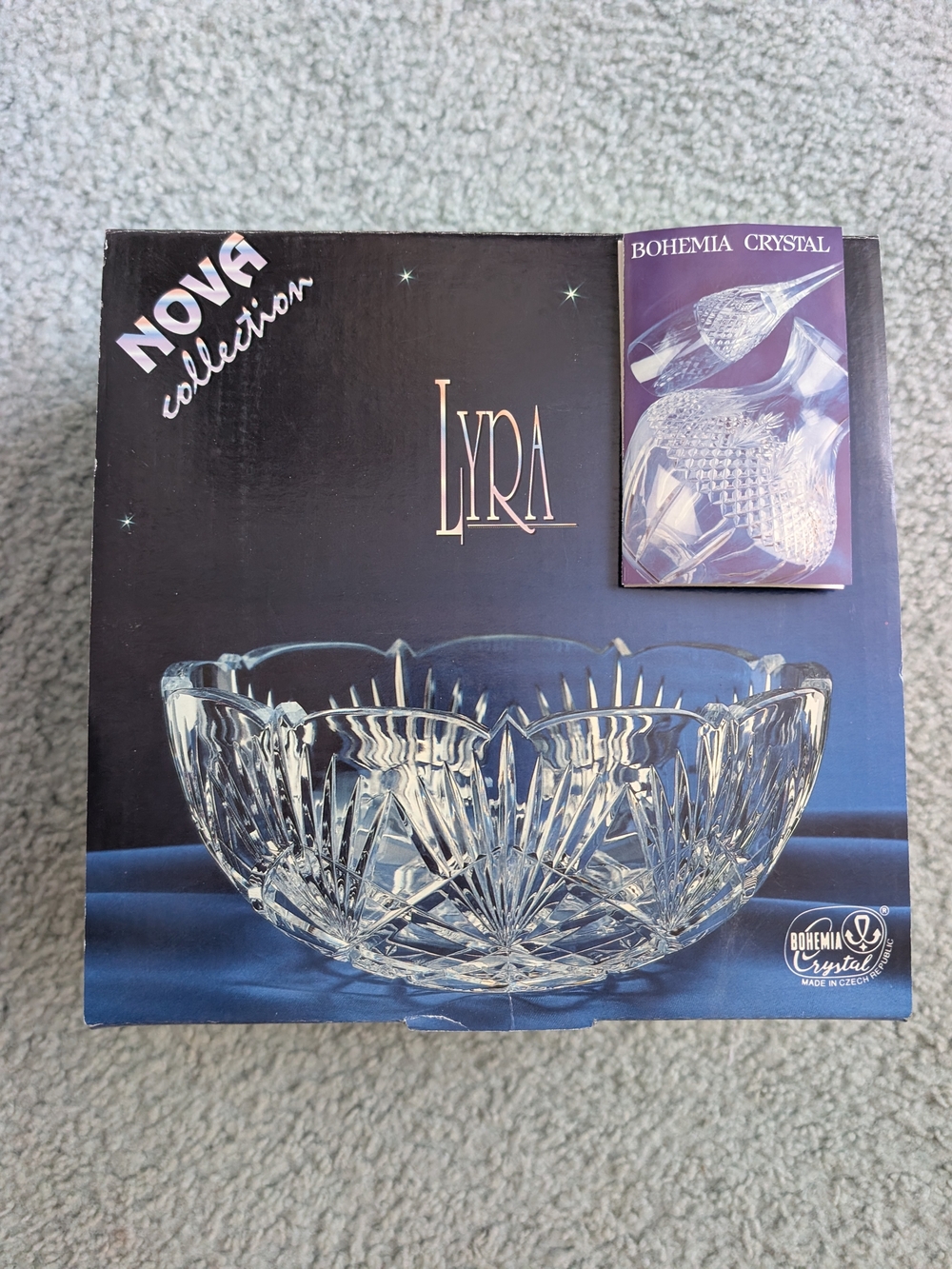 Bohemia Crystal Serving Bowl Nova Collection Lyra